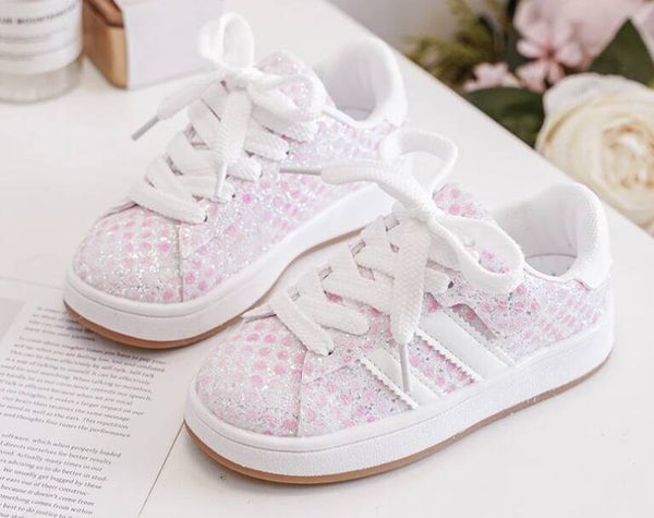 Roze glitter sneakers