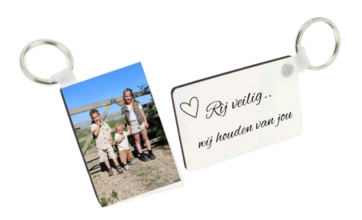 Sleutelhanger rij veilig