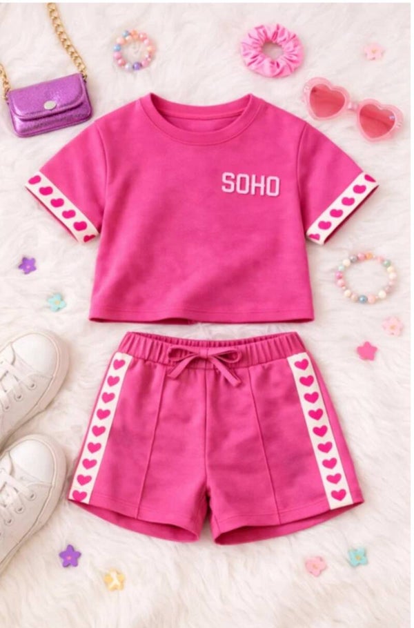 Soho set donker roze