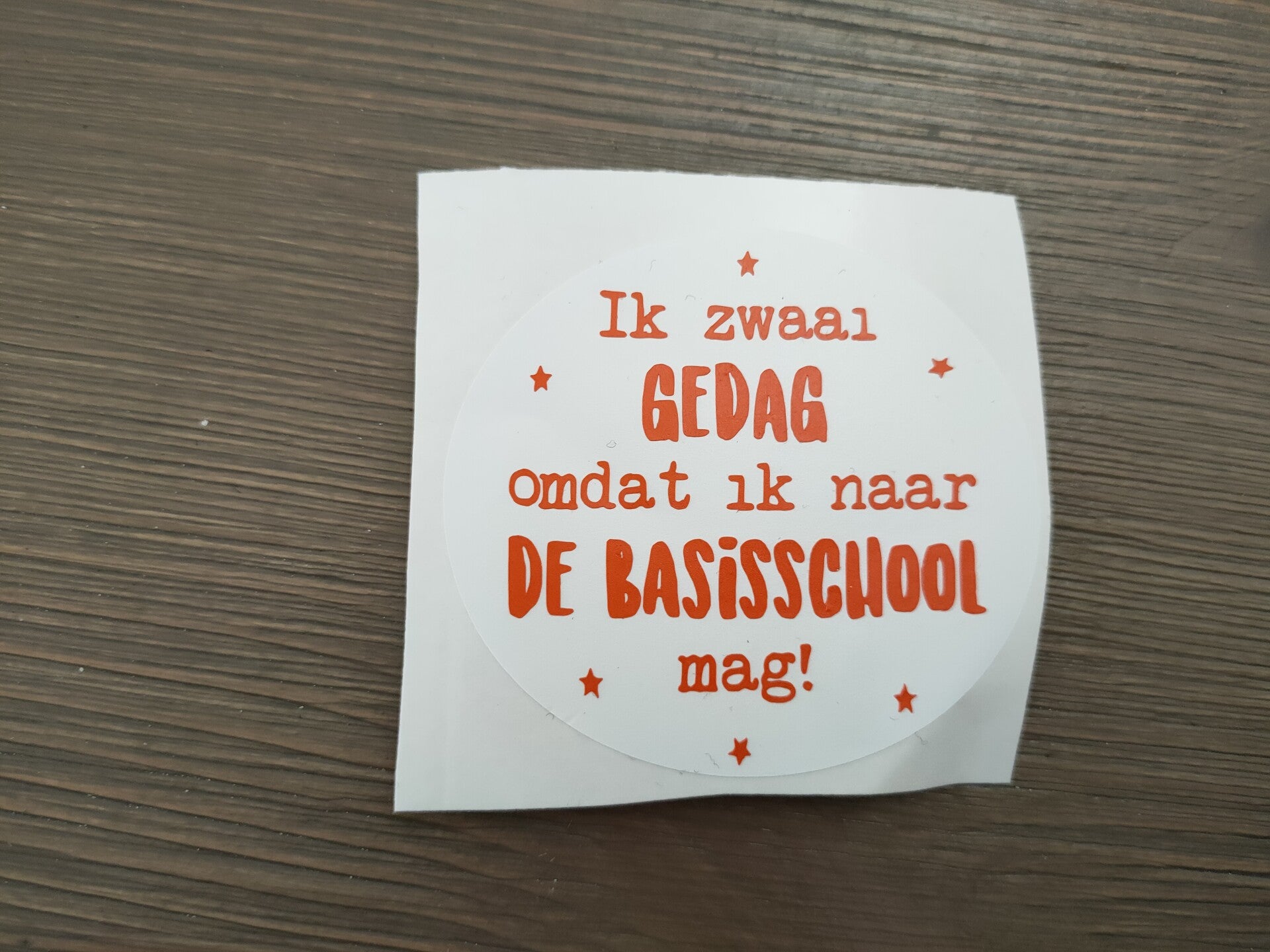 Ik zwaai jullie gedag