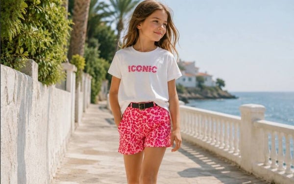 Iconic Leopard Short Set (2-Delig) - Roze