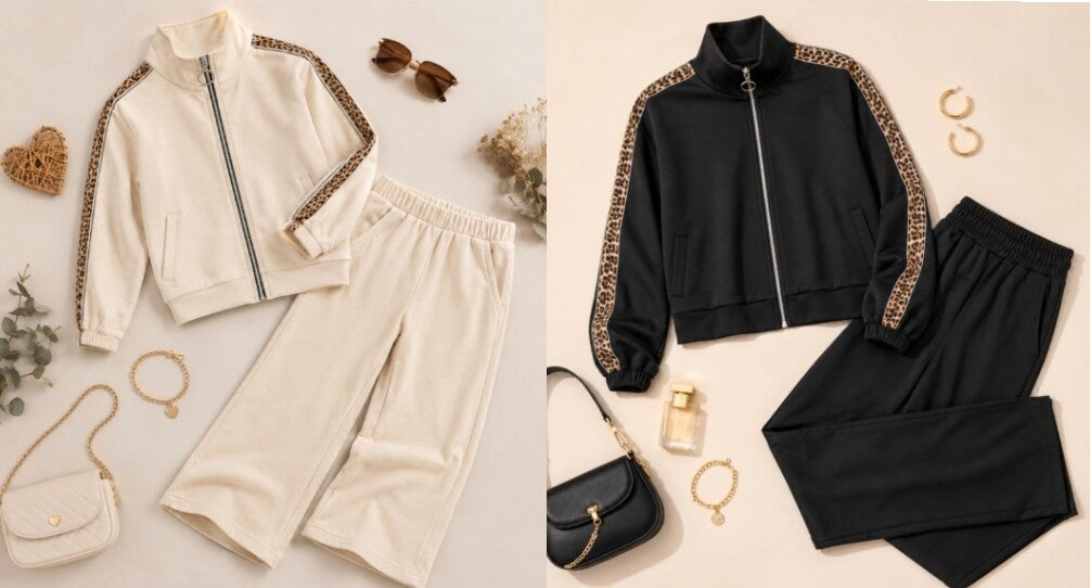 Panterbries set beige of zwart