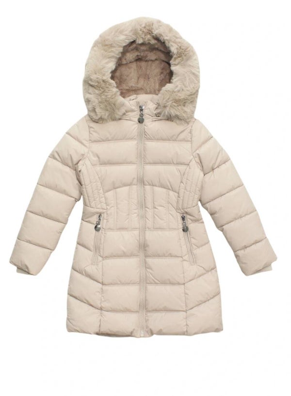 Puffer jas beige
