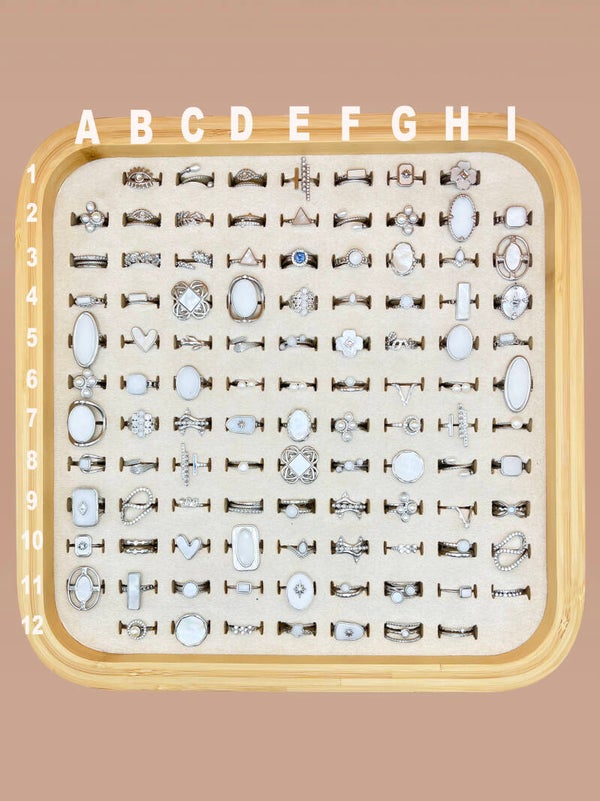 ANILLO SERIE BLANCO - PLATEADO