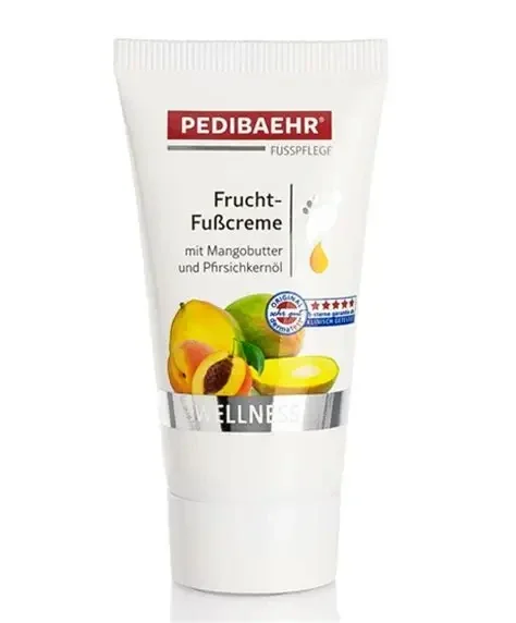 Pedibaehr Fruitvoetcrème met mangoboter en perzik 30 ml