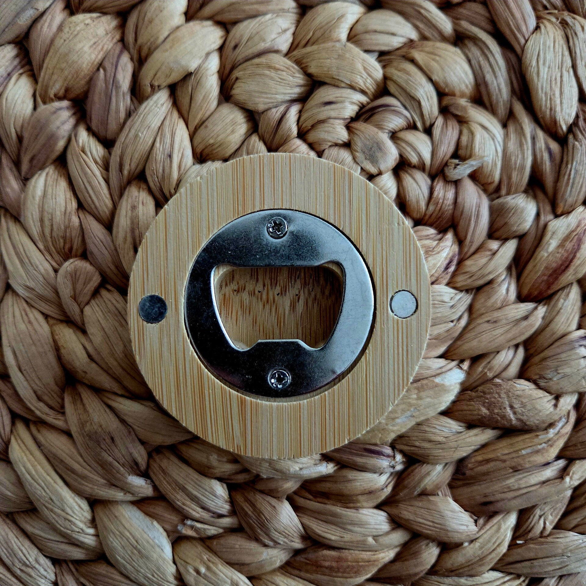 Houten opener rond
