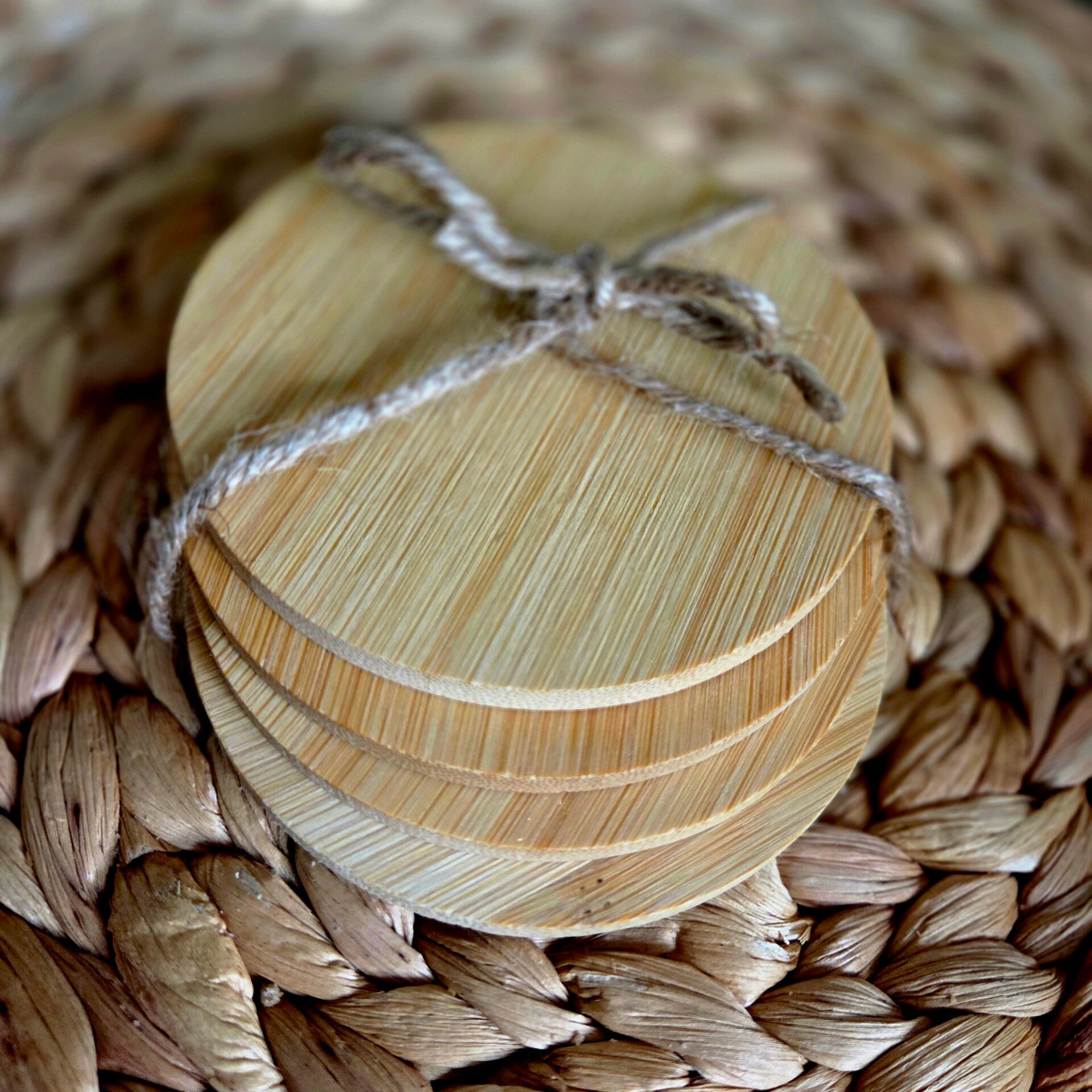 Houten onderzetters (set van 4)
