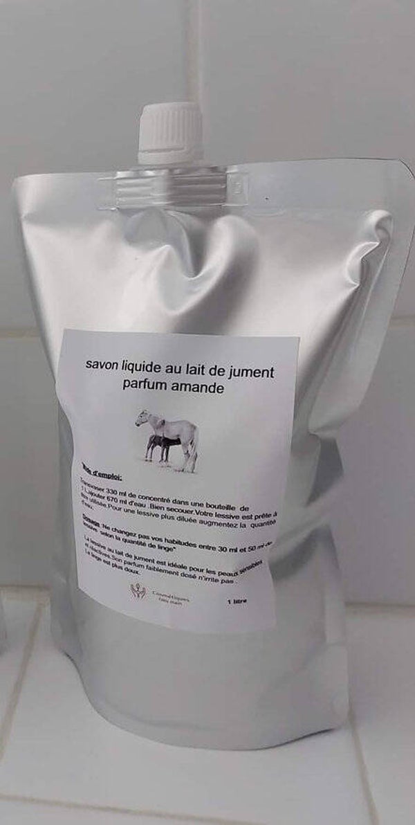 Concentré de lessive liquide 1L Amande au Lait de Jument