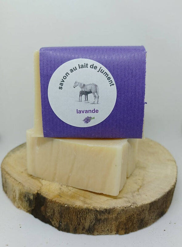 Savon surgras au lait de jument Lavande