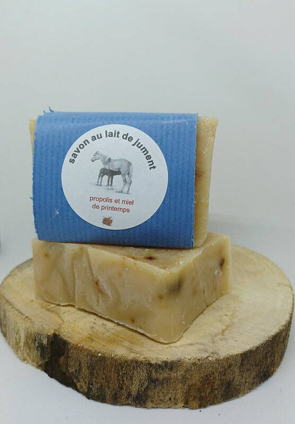 Savon surgras au lait de jument Propolis et Miel de Printemps