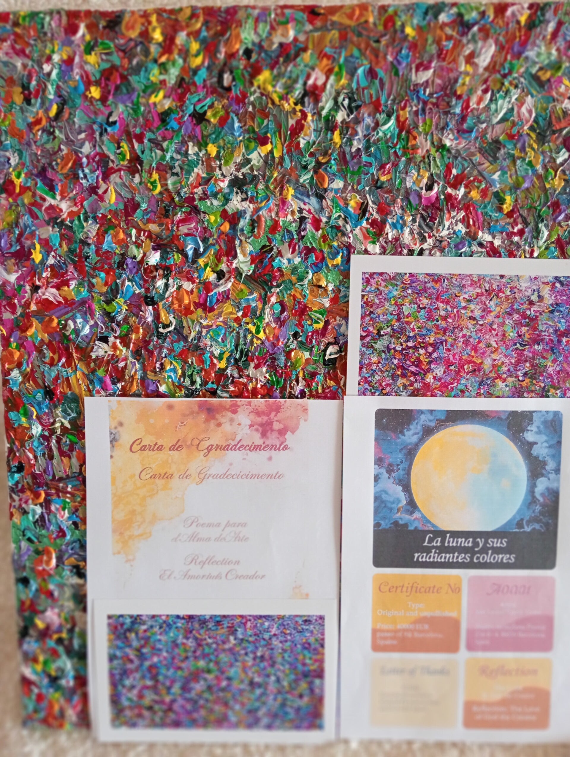 Mis pinturas de obras maravillosas al olio acrílico y aceites frescos y perfumados,
