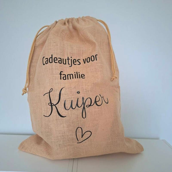 Cadeauzak met naam l Sinterklaas