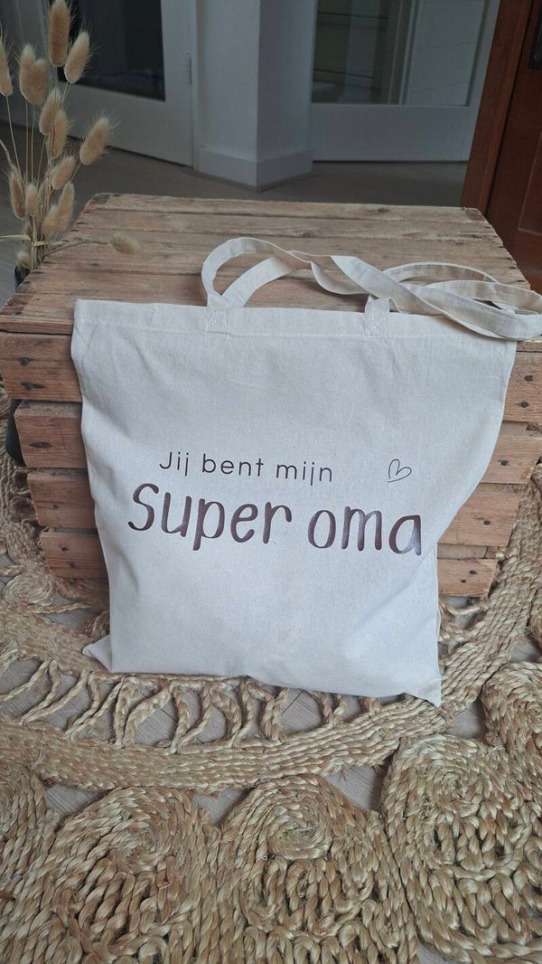 Jij bent mijn super oma | Katoenen Tas