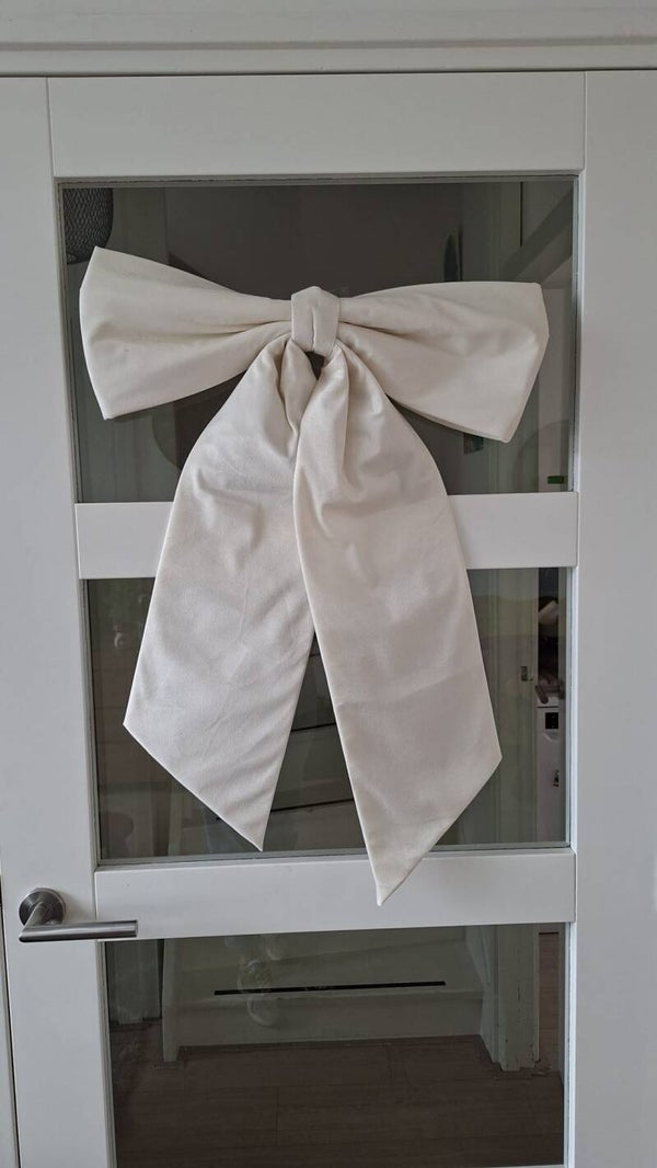 Deurstrik met familienaam OFF WHITE l Kerst
