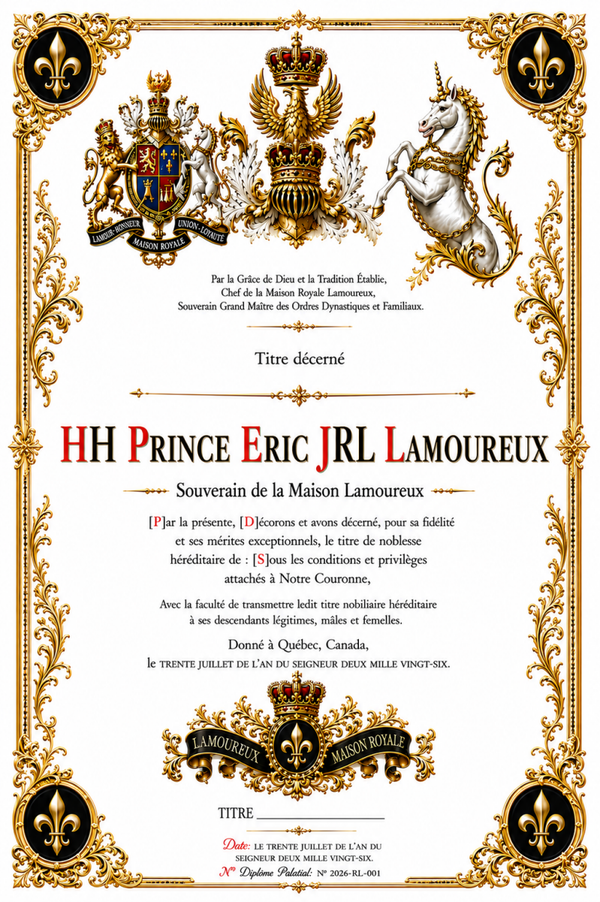 Titre Honorifique (patent Letter)