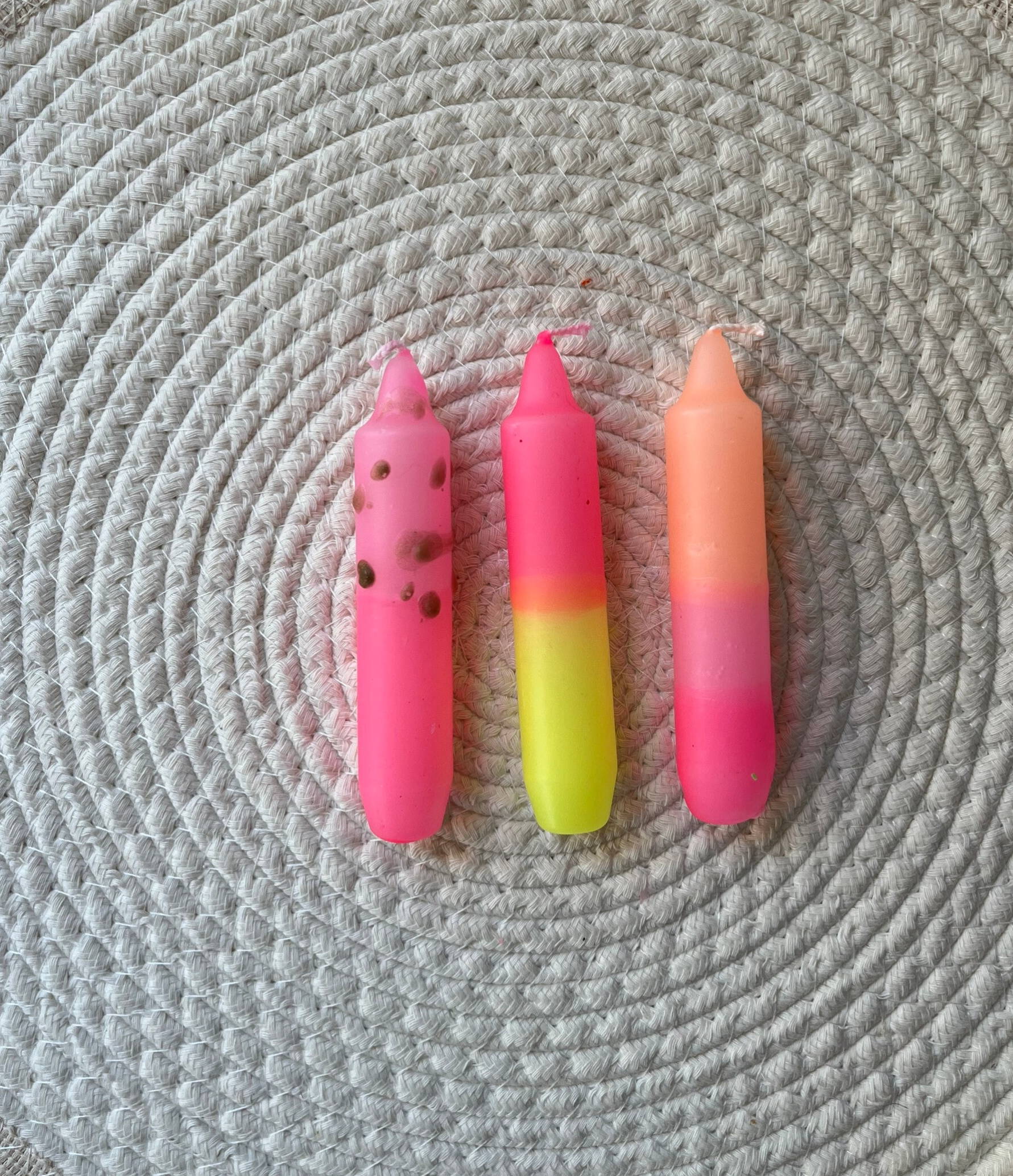 Dip dye kaars 11 cm Sweet Pink