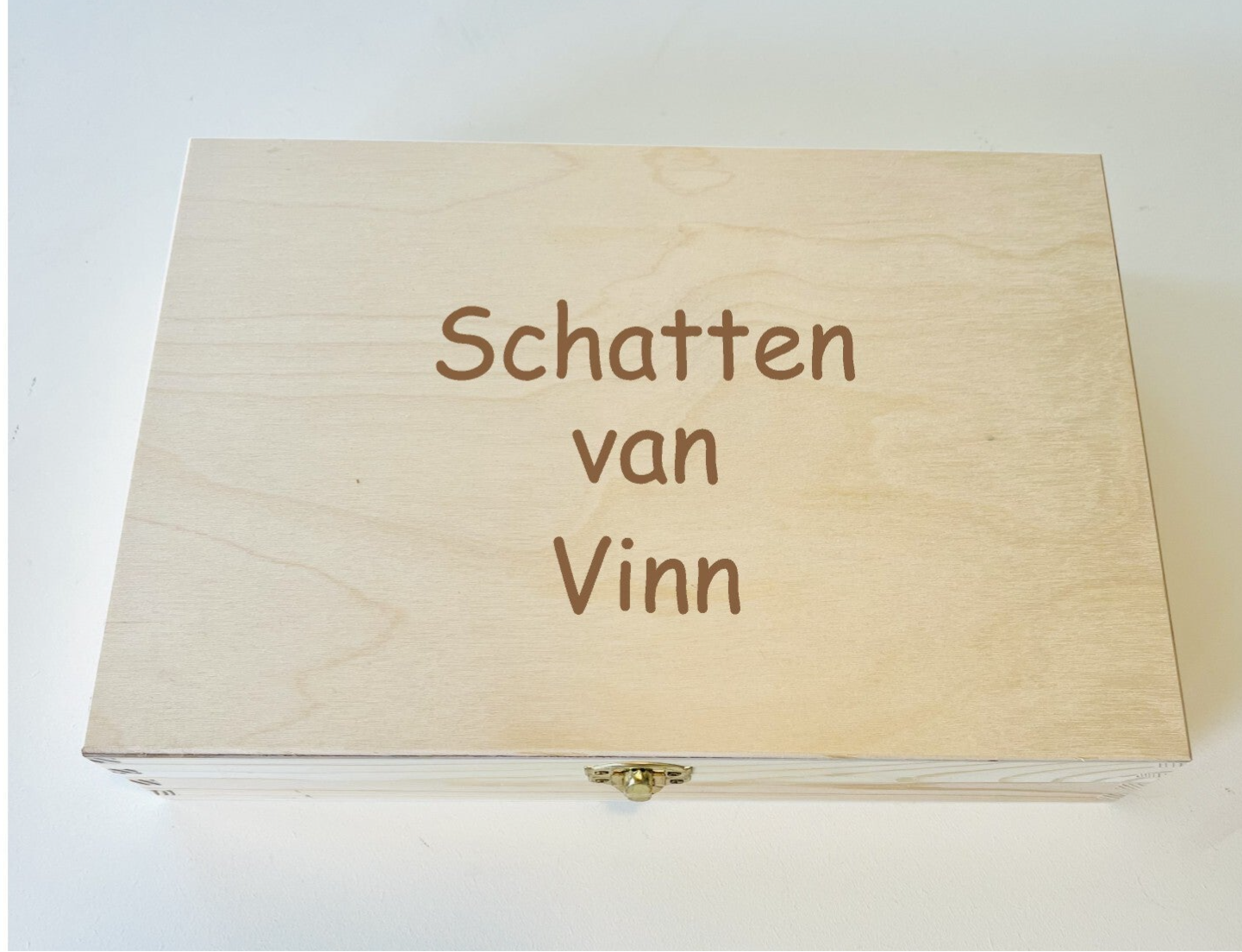 Schatkist hout met naam stoer