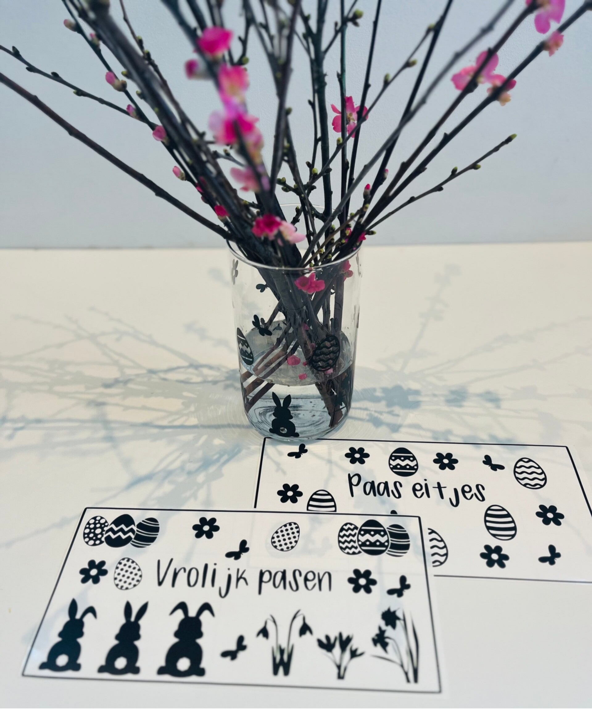 Diy paasstickers vrolijk pasen