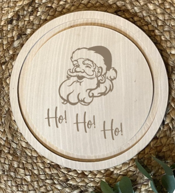 Houten serveerplank kerstman