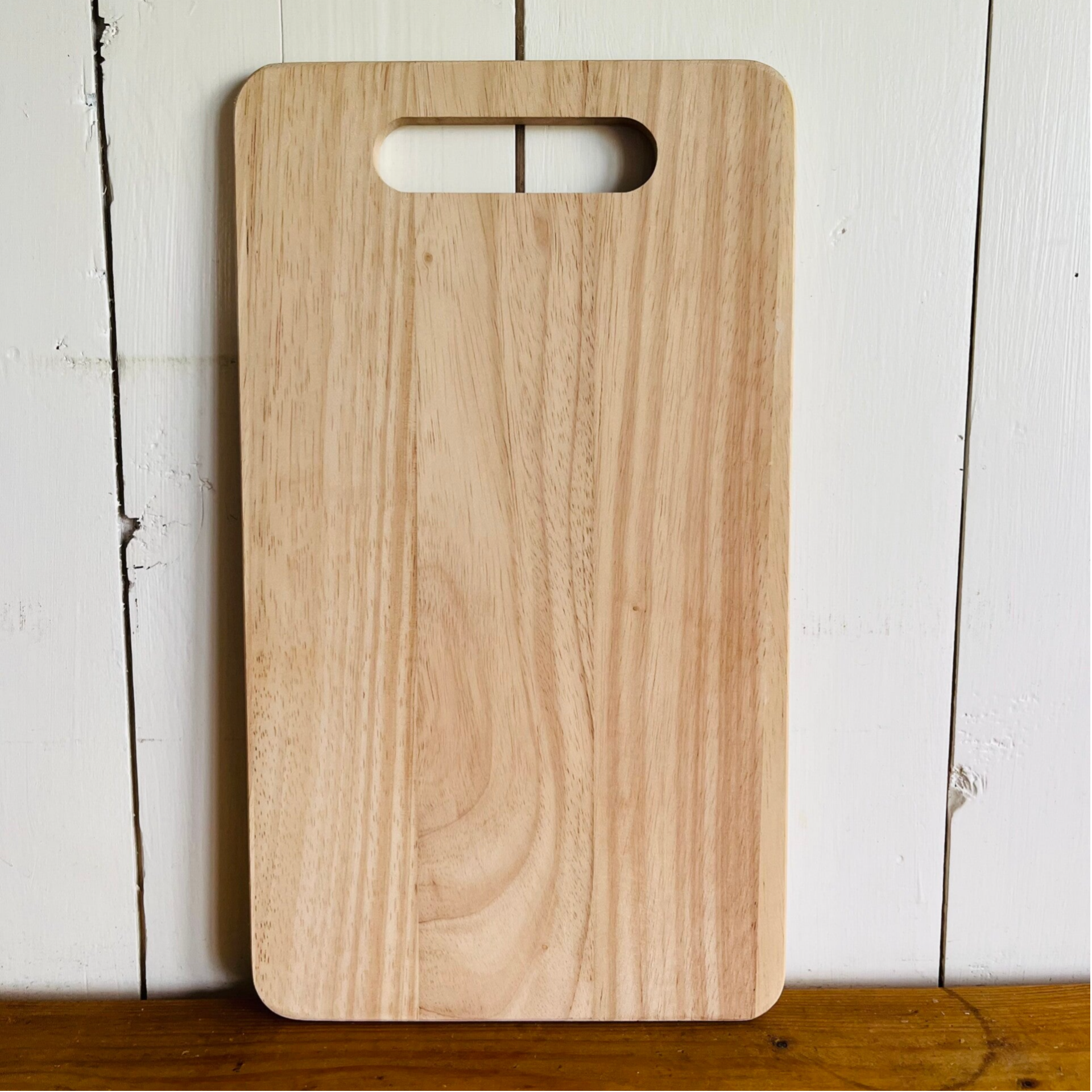 Rubber houten borrelplank recht