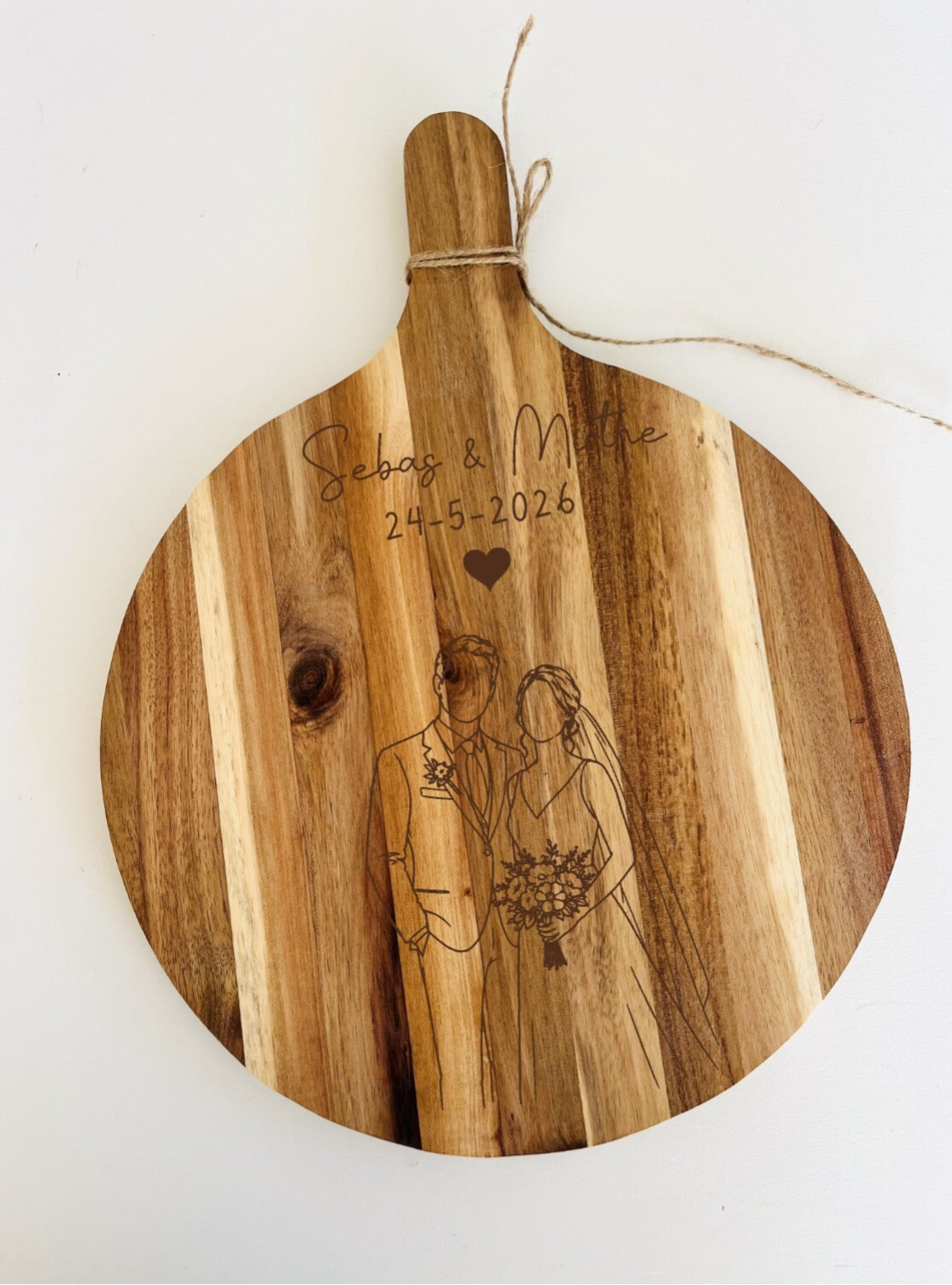 Acacia plank rond
