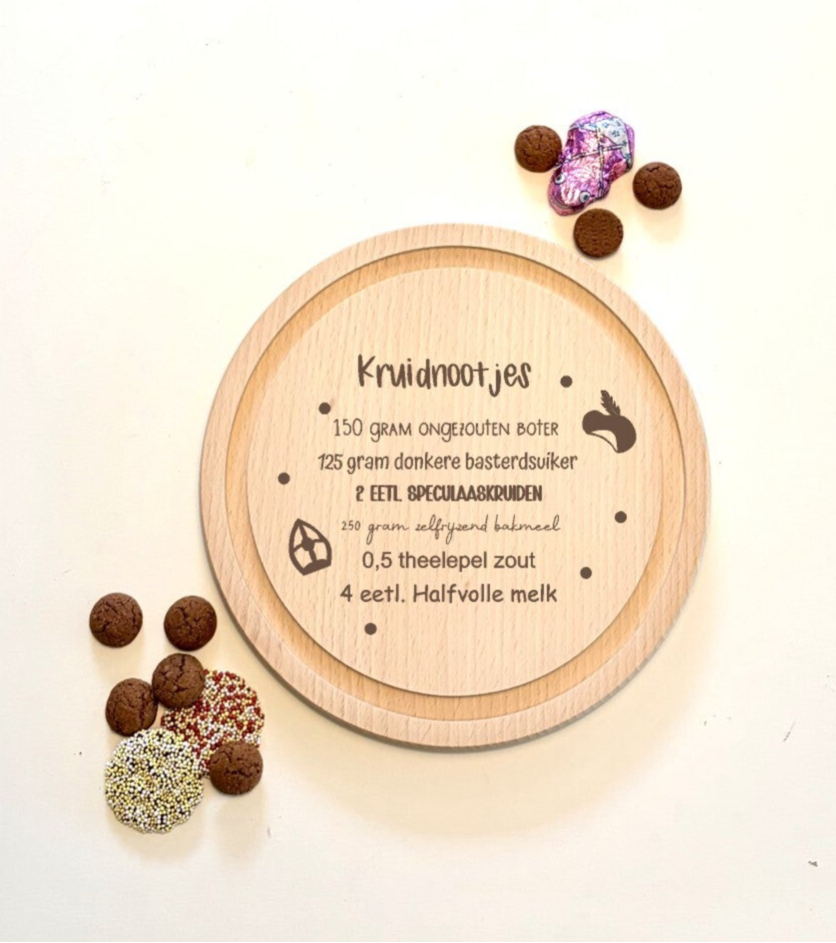 Serveerplank Sinterklaas Kruidnootjes