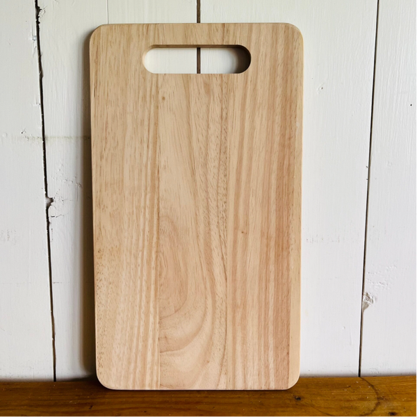 Rubber houten borrelplank recht