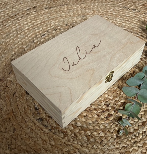 Houten tekendoos met naam