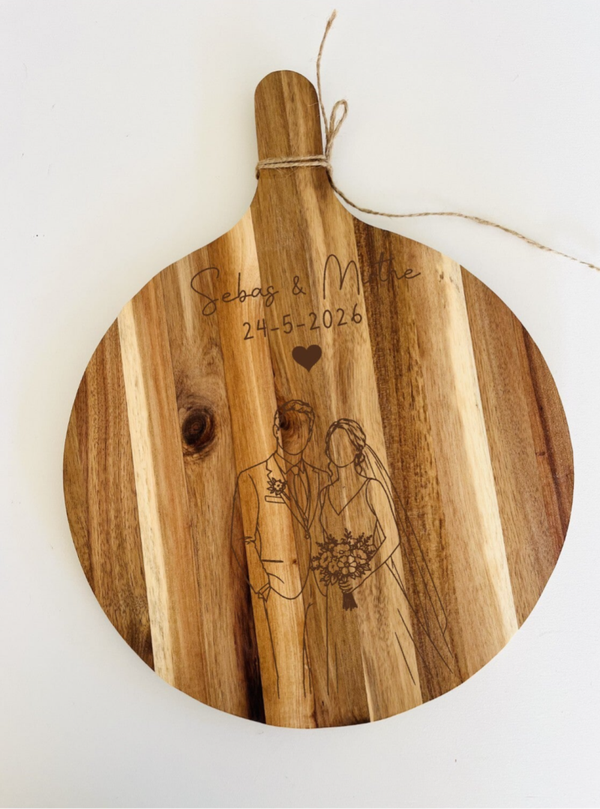 Acacia plank rond
