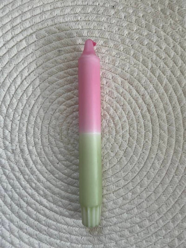 Dip dye pastel roze en groen