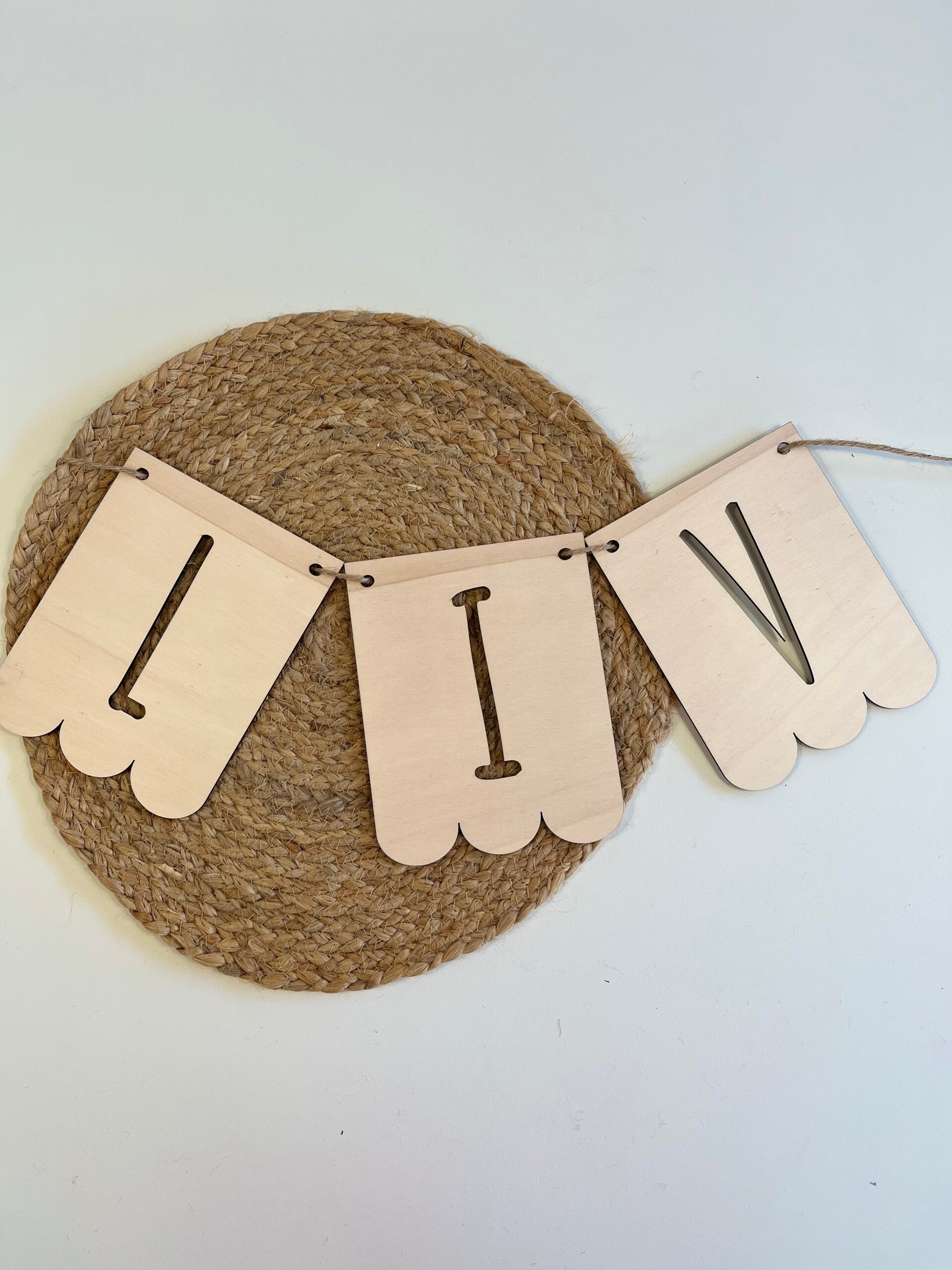 Houten naamslinger ribbel