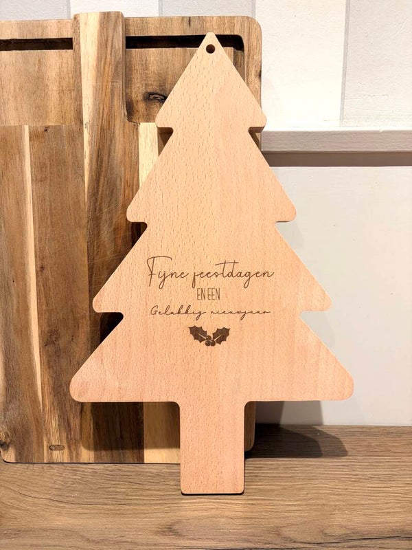 Hapjesplank hout kerstboom