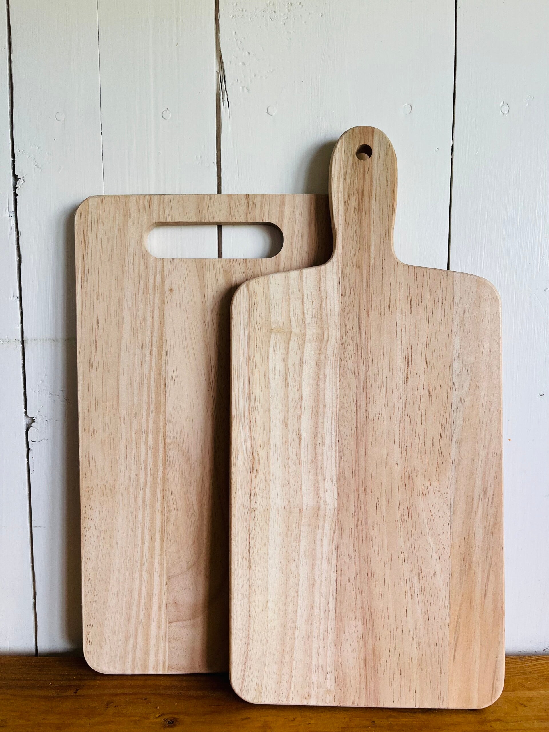 Rubber houten borrelplank handvat