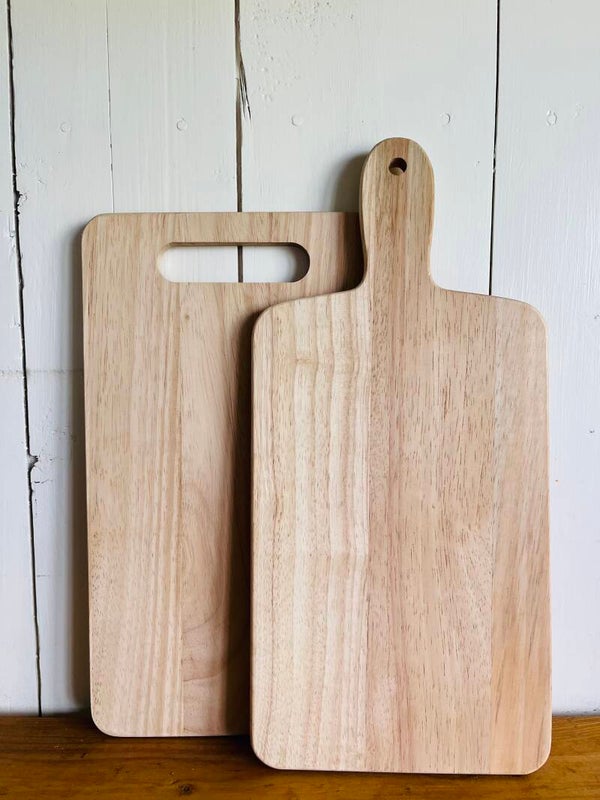 Rubber houten borrelplank handvat