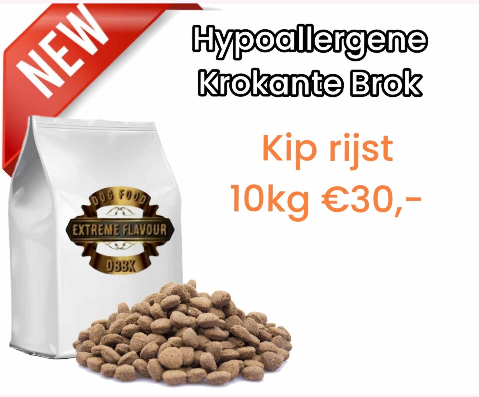 27 Extreme Flavour Kip Rijst Hypoallergene Krokante Brok 10KG