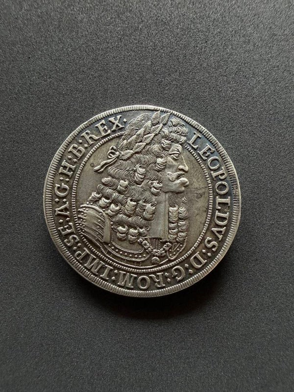 Leopold I. Reichstaler 1698 / 1657-1705, Hall.