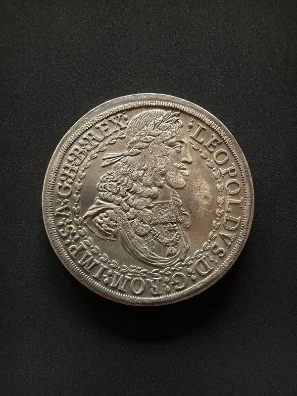RDR Leopold I. Doppeltaler o.J. (um 1670) mit Löwenkopfschulter / Tirol