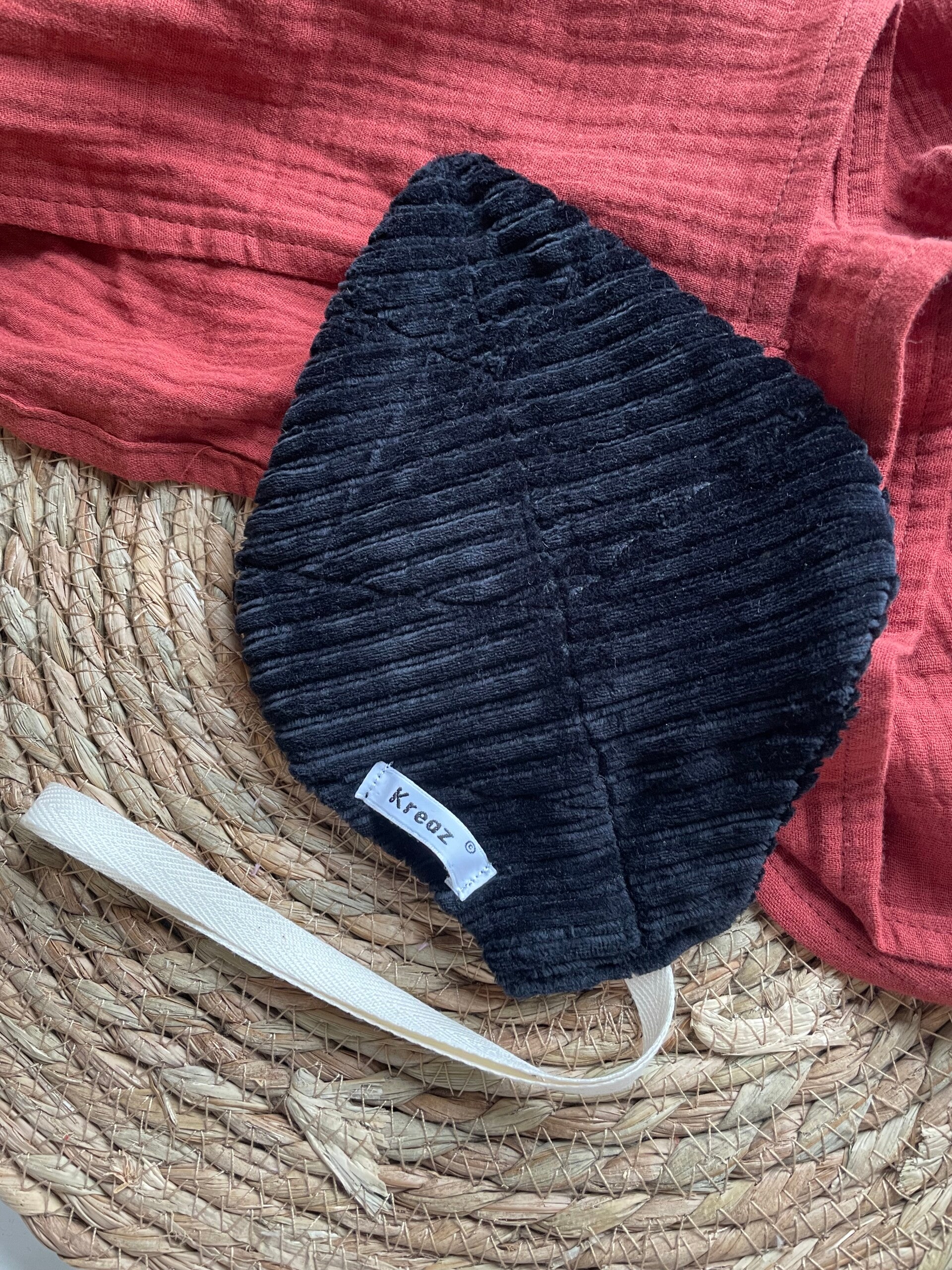 Speendoekje - rib zwart