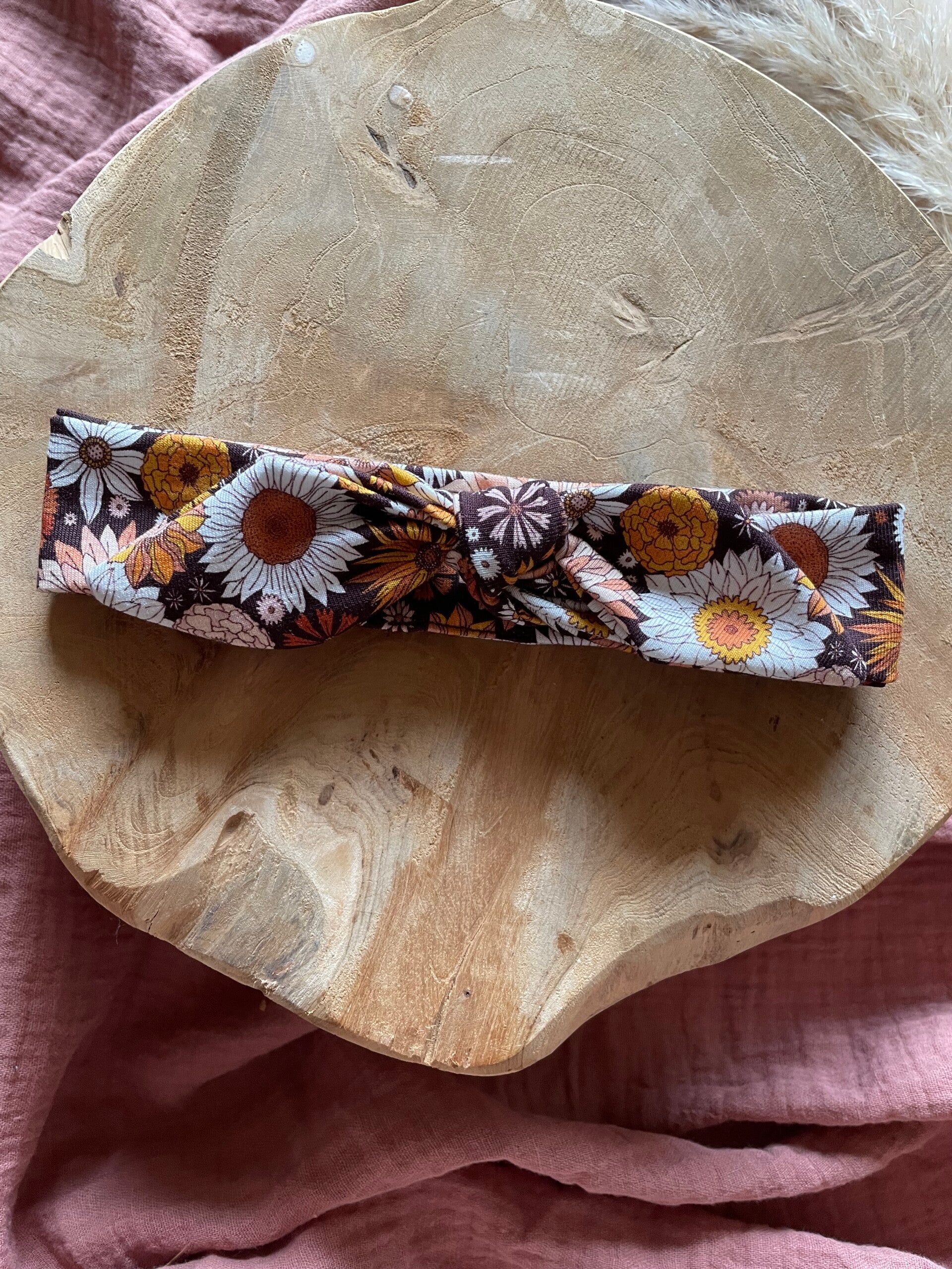 Strikhaarbandje - flowerpower