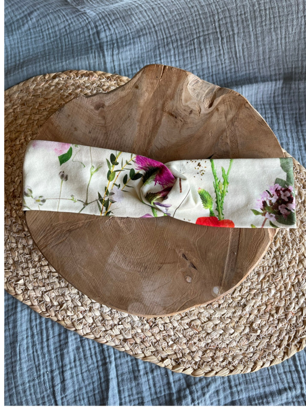 draaihaarband - smal - wildbloemen