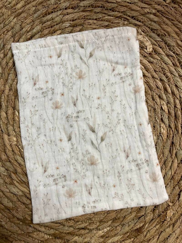 Washandje - naturel bloemen