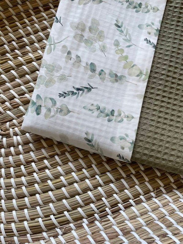 Dekentje - eucalyptus olijf