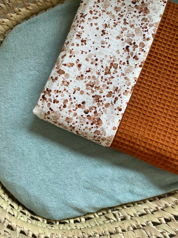 Dekentje - cognac stip cognac