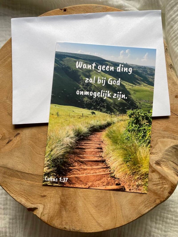 Kaart - want geen ding zal bij God onmogelijk zijn