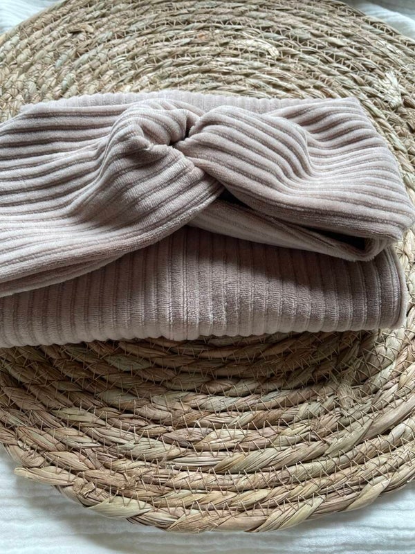 Oorwarmers met col - taupe