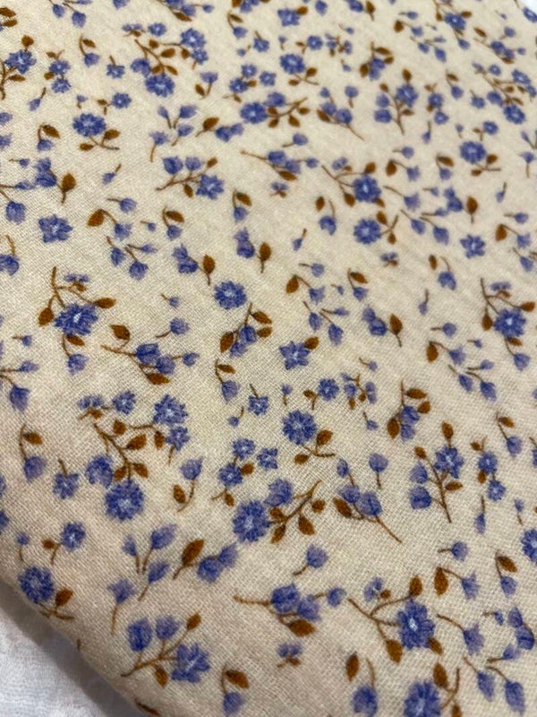 xl doek - blauw bloemetje