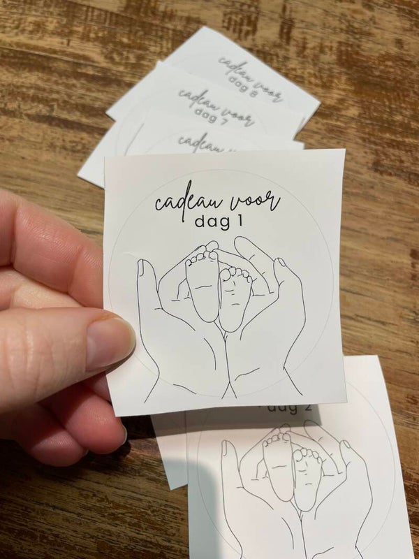 Stickers - neutraal 8 dagen