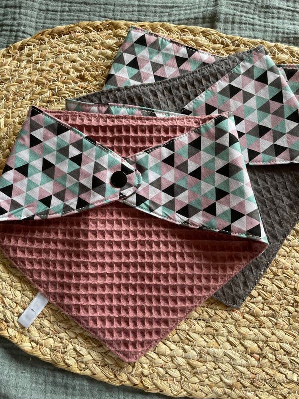 Kwijlslab - wafel - driehoekjes