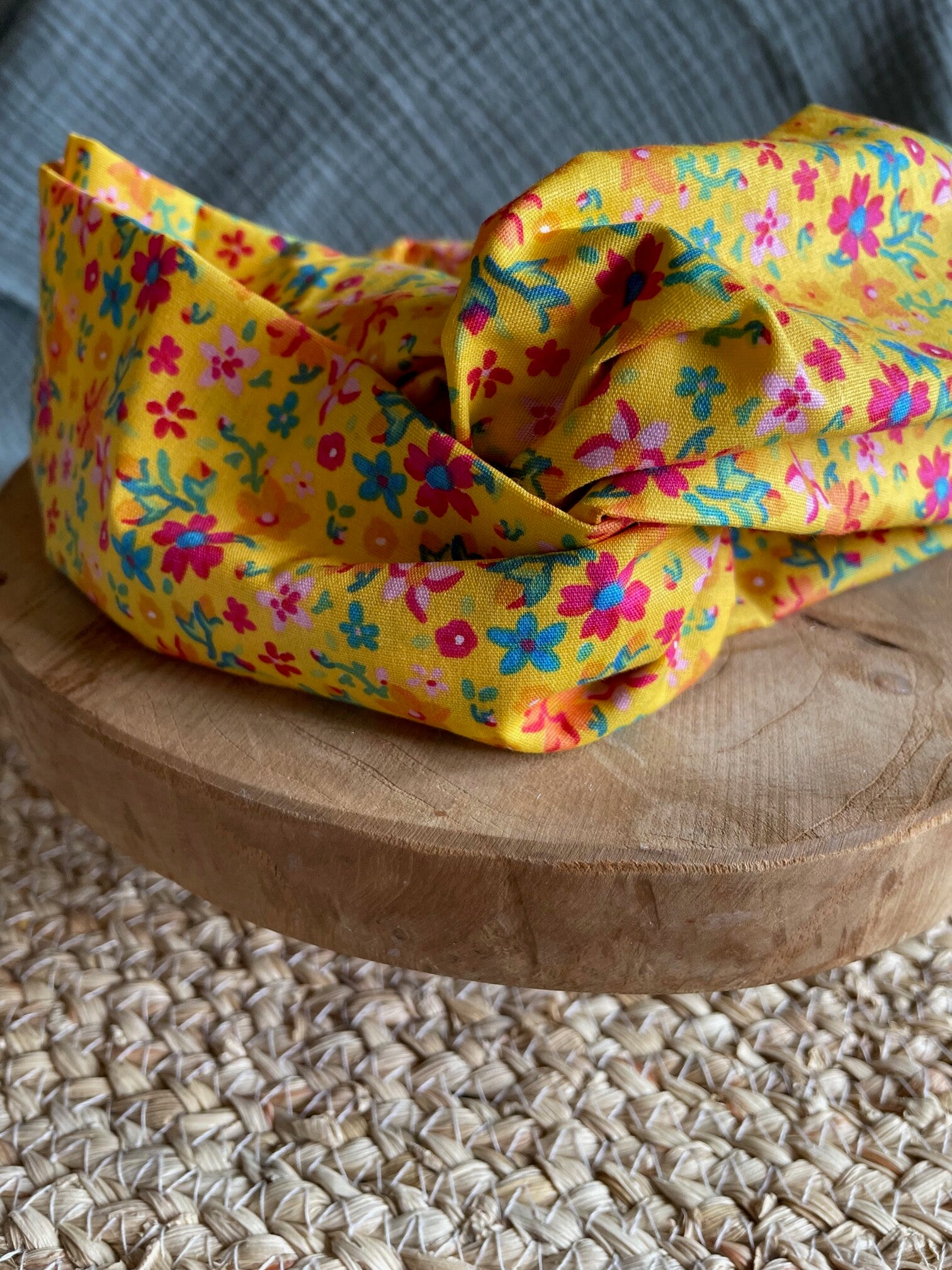 wikkelhaarband - felle bloemen