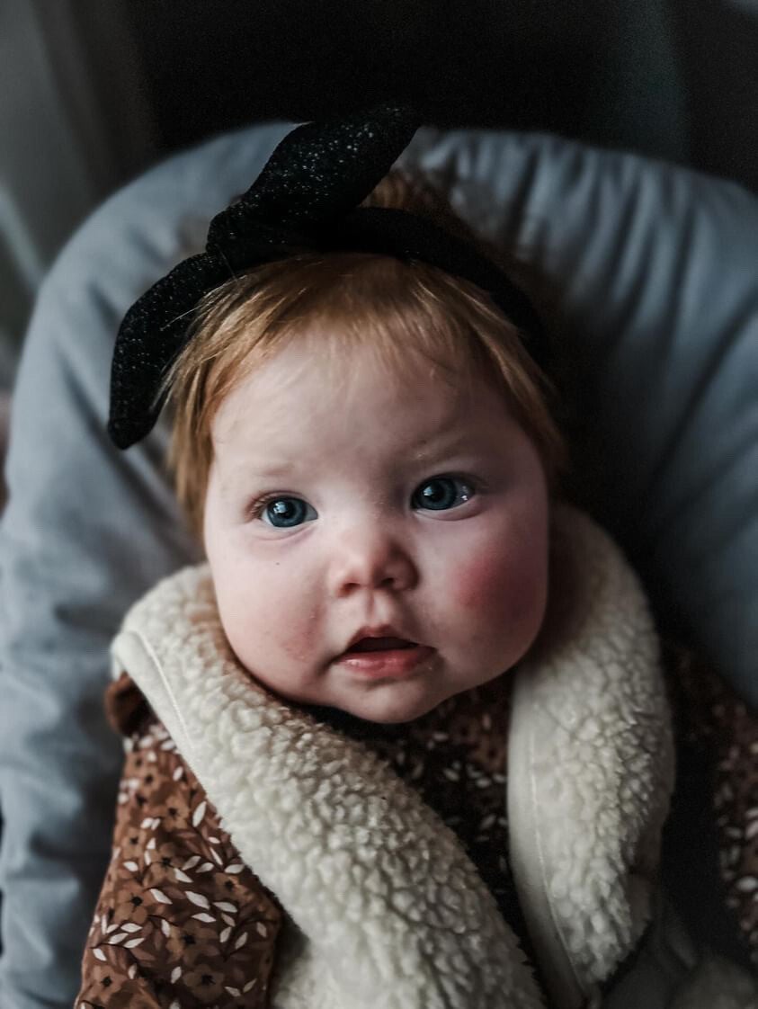 Strikhaarbandje - glitter zwart